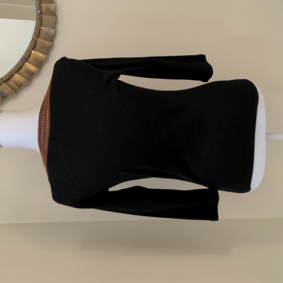 Extra small Lauren Ralph Lauren black and brown long sleeve shirt - Picture 3 of 4